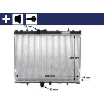 Radiateur, refroidissement du moteur MAHLE OEM 96370433