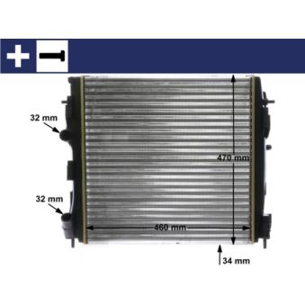 Radiateur, refroidissement du moteur MAHLE OEM 8200072713