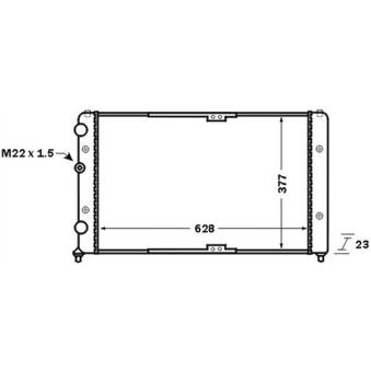 Radiateur, refroidissement du moteur MAHLE OEM 6K0121253AS