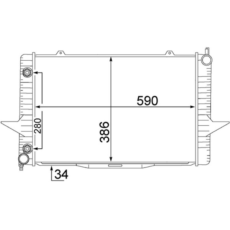 Radiateur, refroidissement du moteur MAHLE CR 1544 000S - Visuel 1