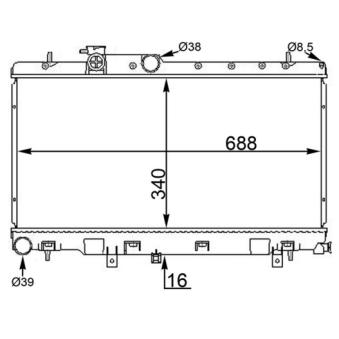 Radiateur, refroidissement du moteur MAHLE [CR 1560 000S]