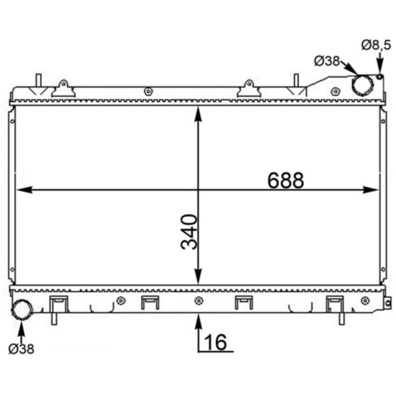 Radiateur, refroidissement du moteur MAHLE CR 1561 000S - Visuel 1