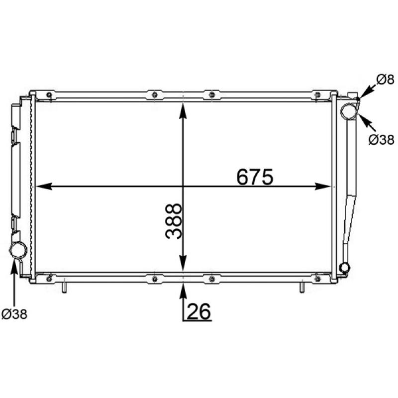 Radiateur, refroidissement du moteur MAHLE CR 1565 000S - Visuel 1