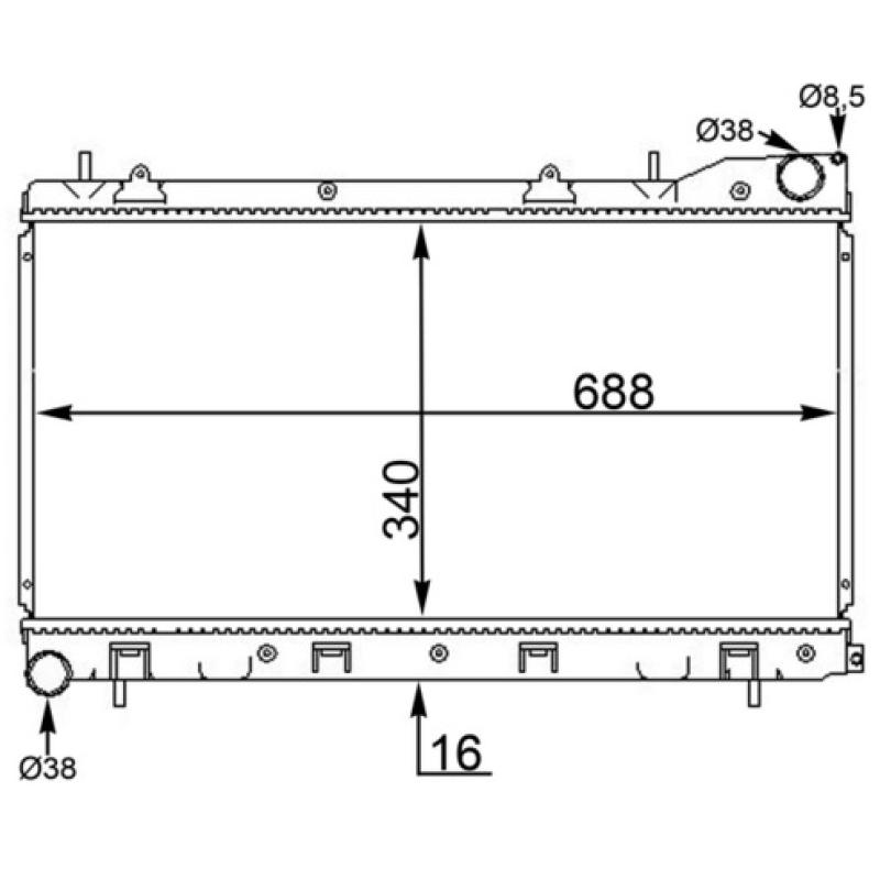 Radiateur, refroidissement du moteur MAHLE CR 1566 000S - Visuel 1