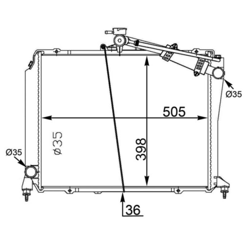 Radiateur, refroidissement du moteur MAHLE CR 1572 000S - Visuel 1