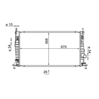 Radiateur, refroidissement du moteur MAHLE CR 1584 000S