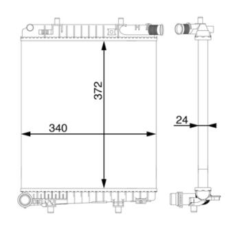 Radiateur, refroidissement du moteur MAHLE CR 1590 000S