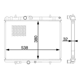 Radiateur, refroidissement du moteur MAHLE OEM 1330W2 Radiateur, refroidissement du moteur MAHLE OEM 1330W2