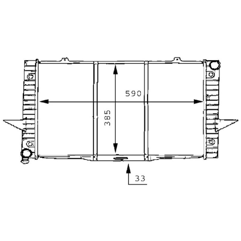 Radiateur, refroidissement du moteur MAHLE CR 165 000S - Visuel 1