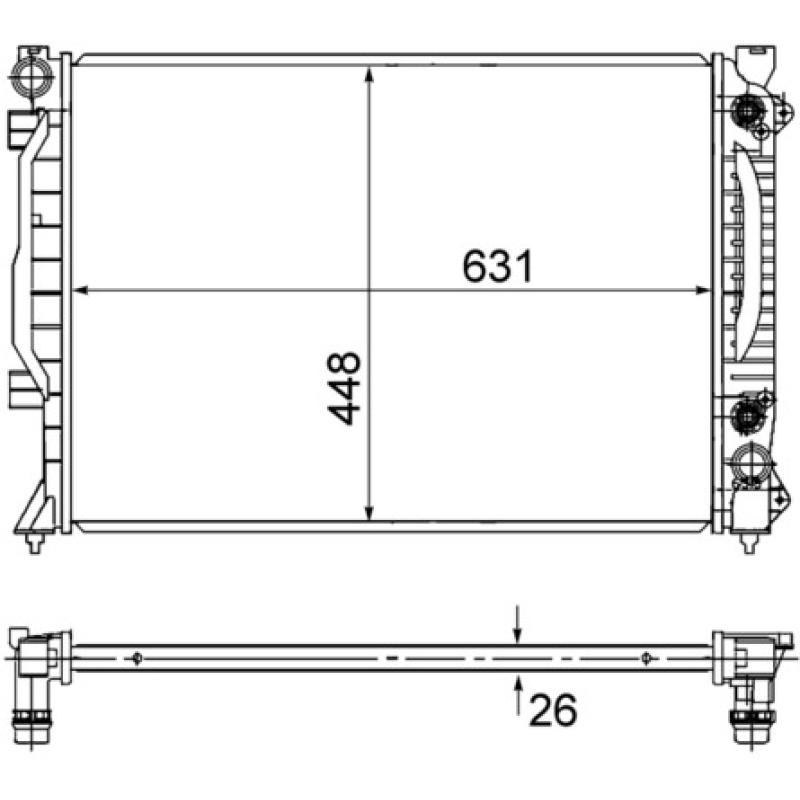 Radiateur, refroidissement du moteur MAHLE CR 1686 000S - Visuel 1