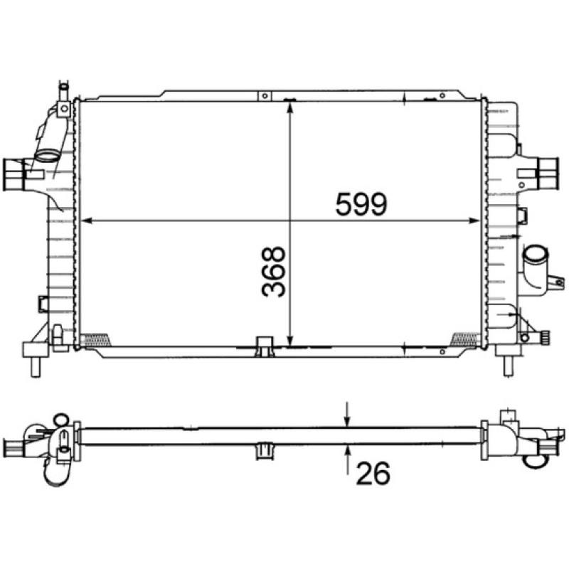 Radiateur, refroidissement du moteur MAHLE CR 1687 000S - Visuel 1