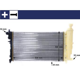 Radiateur, refroidissement du moteur MAHLE OEM 1331TH