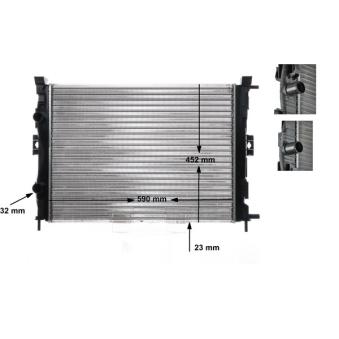 Radiateur, refroidissement du moteur MAHLE OEM 8200115541