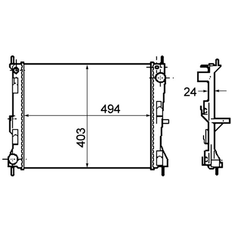 Radiateur, refroidissement du moteur MAHLE CR 1691 000P - Visuel 1