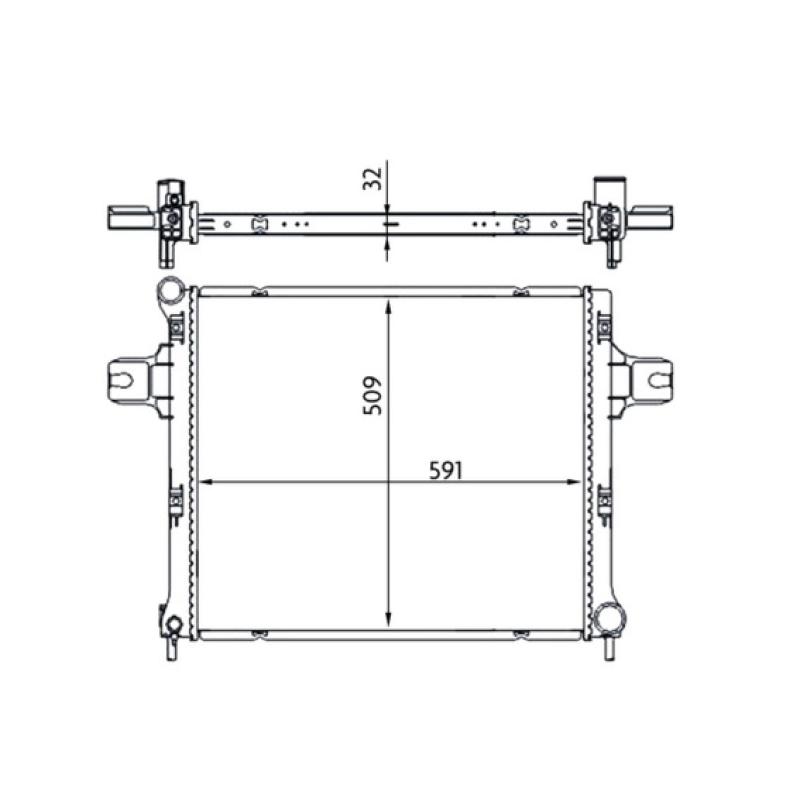 Radiateur, refroidissement du moteur MAHLE CR 1696 000S - Visuel 1