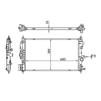 Radiateur, refroidissement du moteur MAHLE CR 1697 000S