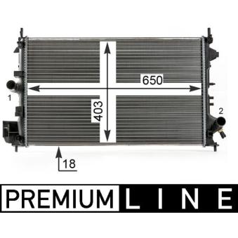 Radiateur, refroidissement du moteur MAHLE OEM 13217130
