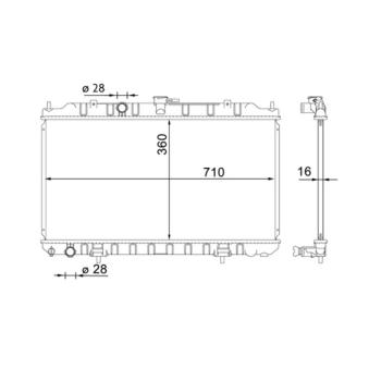 Radiateur, refroidissement du moteur MAHLE OEM 214104M403