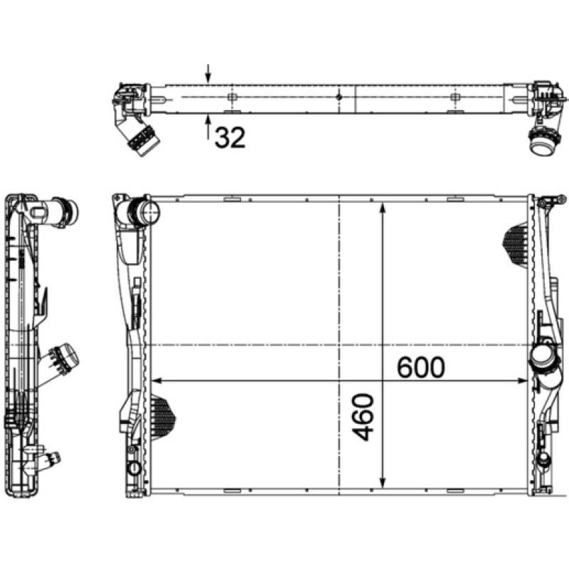 Radiateur, refroidissement du moteur MAHLE CR 1711 000P - Visuel 1