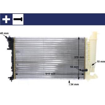 Radiateur, refroidissement du moteur MAHLE OEM 1301JG Radiateur, refroidissement du moteur MAHLE OEM 1301JG
