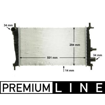 Radiateur, refroidissement du moteur MAHLE OEM 1098809