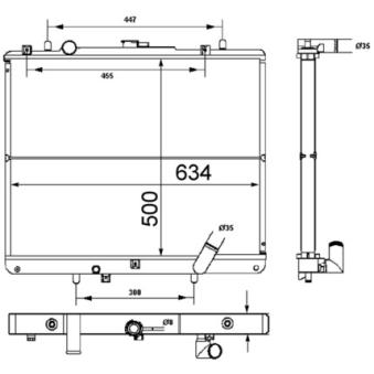 Radiateur, refroidissement du moteur MAHLE OEM MR571147