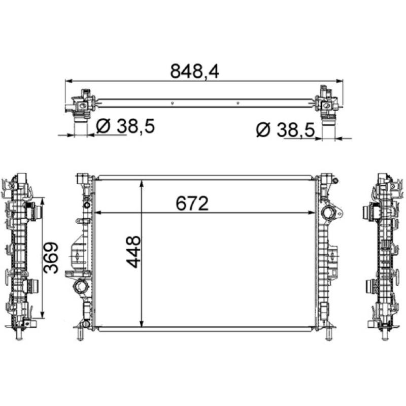 Radiateur, refroidissement du moteur MAHLE CR 1748 000S - Visuel 1