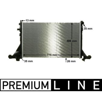 Radiateur, refroidissement du moteur MAHLE OEM 214107695R