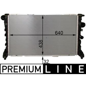 Radiateur, refroidissement du moteur MAHLE CR 1772 000P pour MERCEDES-BENZ CLASSE E E 63 AMG - 558cv