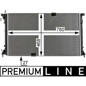 Radiateur, refroidissement du moteur MAHLE OEM 91168178