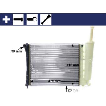 Radiateur, refroidissement du moteur MAHLE OEM DS518005BA