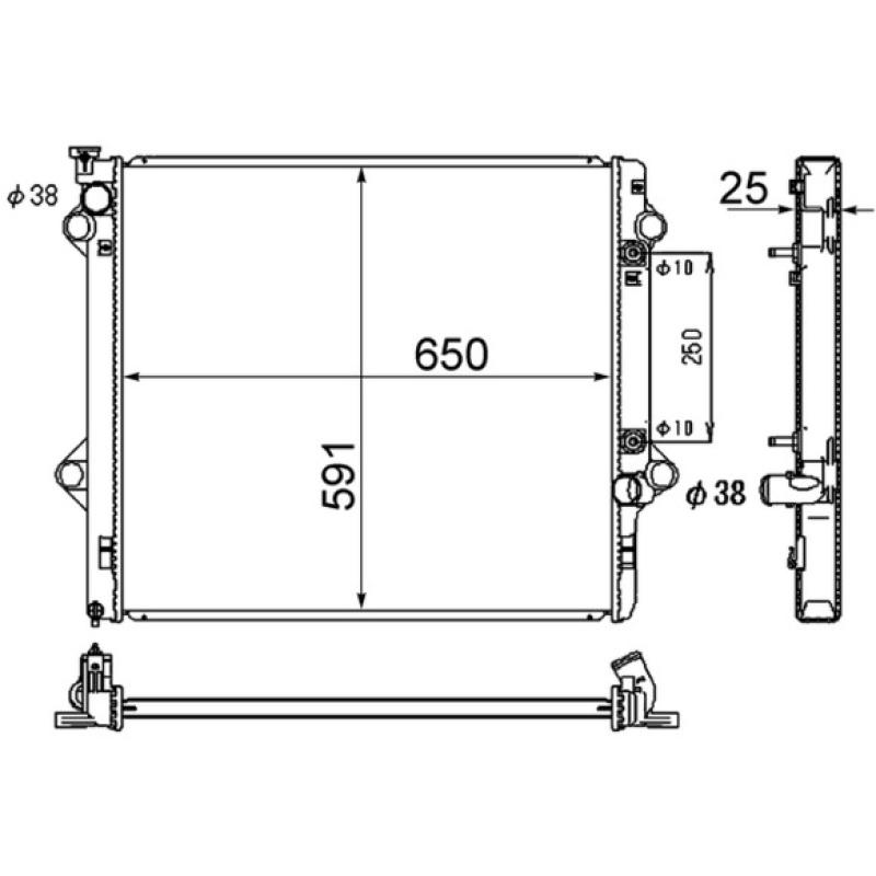 Radiateur, refroidissement du moteur MAHLE CR 1868 000S - Visuel 1