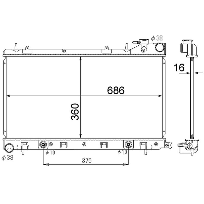 Radiateur, refroidissement du moteur MAHLE CR 1874 000S - Visuel 1