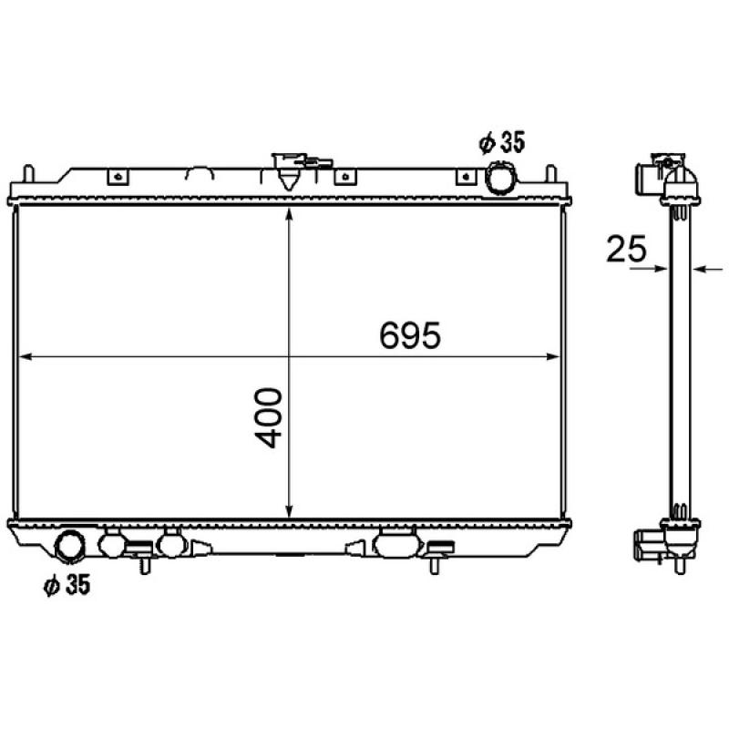 Radiateur, refroidissement du moteur MAHLE CR 1876 000S - Visuel 1