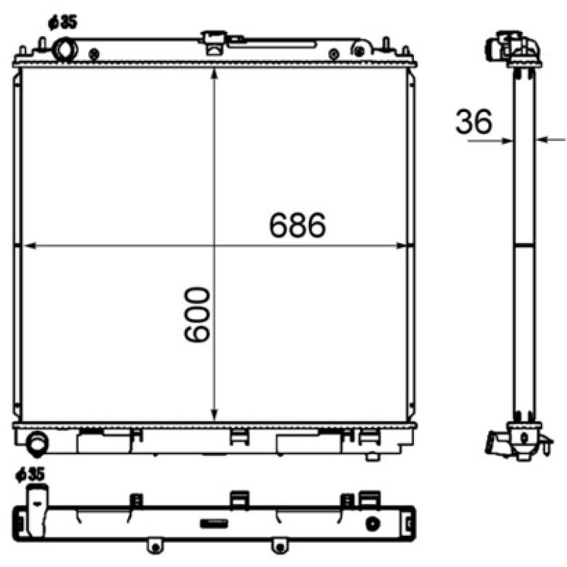 Radiateur, refroidissement du moteur MAHLE CR 1878 000S - Visuel 1