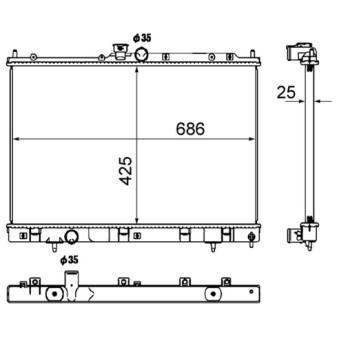 Radiateur, refroidissement du moteur MAHLE OEM MN156535