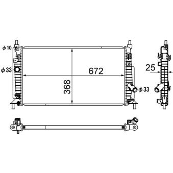 Radiateur, refroidissement du moteur MAHLE CR 1888 000S