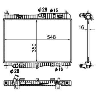 Radiateur, refroidissement du moteur MAHLE OEM 1775583