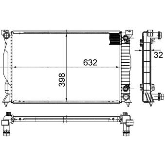Radiateur, refroidissement du moteur MAHLE CR 1898 000S