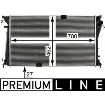 Radiateur, refroidissement du moteur MAHLE OEM 8200465488