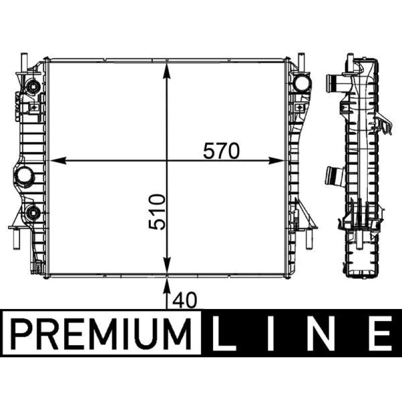 Radiateur, refroidissement du moteur MAHLE CR 1965 000P - Visuel 1