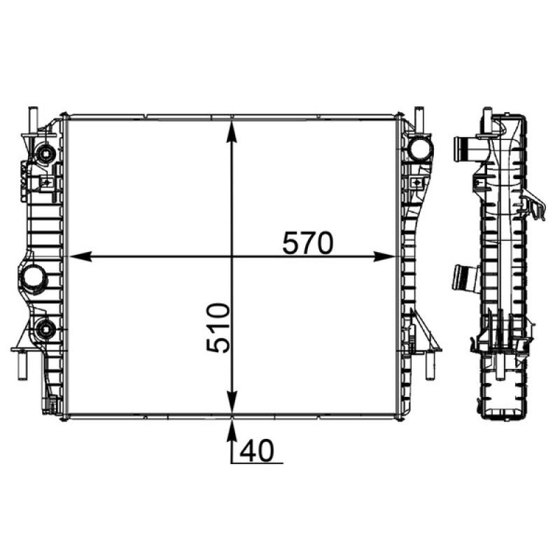 Radiateur, refroidissement du moteur MAHLE CR 1965 000P - Visuel 2