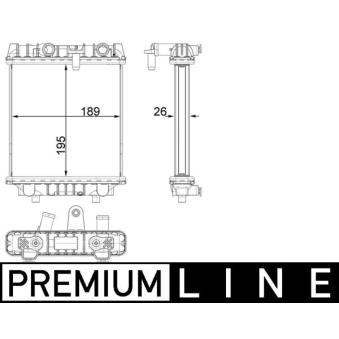 Radiateur, refroidissement du moteur MAHLE CR 1966 000P