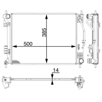 Radiateur, refroidissement du moteur MAHLE [CR 1974 000P]