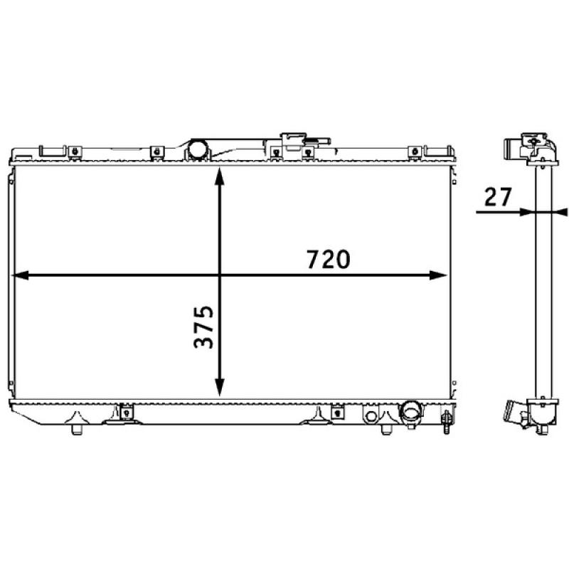 Radiateur, refroidissement du moteur MAHLE CR 198 000S - Visuel 1