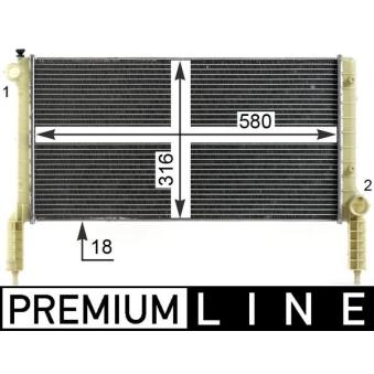 Radiateur, refroidissement du moteur MAHLE OEM 46803031