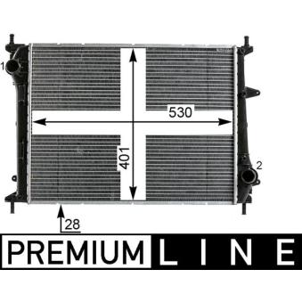Radiateur, refroidissement du moteur MAHLE CR 1999 000P