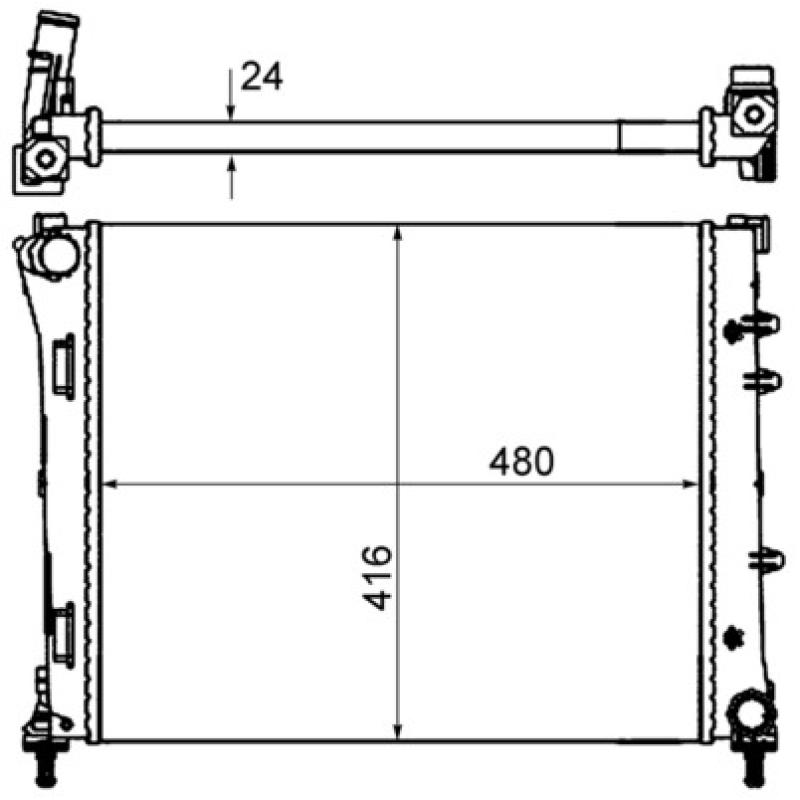Radiateur, refroidissement du moteur MAHLE CR 2000 000S - Visuel 1