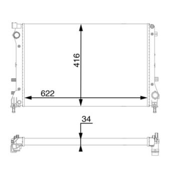 Radiateur, refroidissement du moteur MAHLE CR 2002 000S
