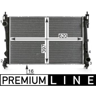 Radiateur, refroidissement du moteur MAHLE CR 2003 000P